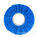 Roue de polissage en tissu bleu pour métal